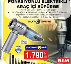 AUTOWARE FONKSİYONLU ELEKTRİKLİ ARAÇ İÇİ SÜPÜRGE AUTOWARE FONKSİYONLU ELEKTRİKLİ ARAÇ İÇİ SÜPÜRGE